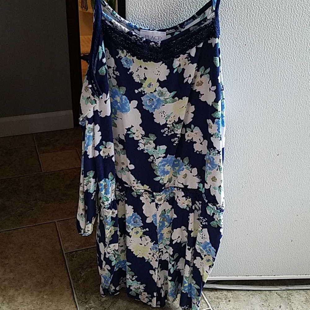 Navy Floral Romper